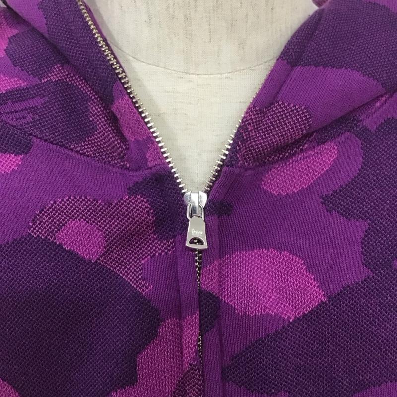 アベイシングエイプ A BATHING APE パーカー 長袖 ジップアップ カモフラージュ柄・迷彩 紫 / パープル /  メンズ USED 古着 中古 10107410