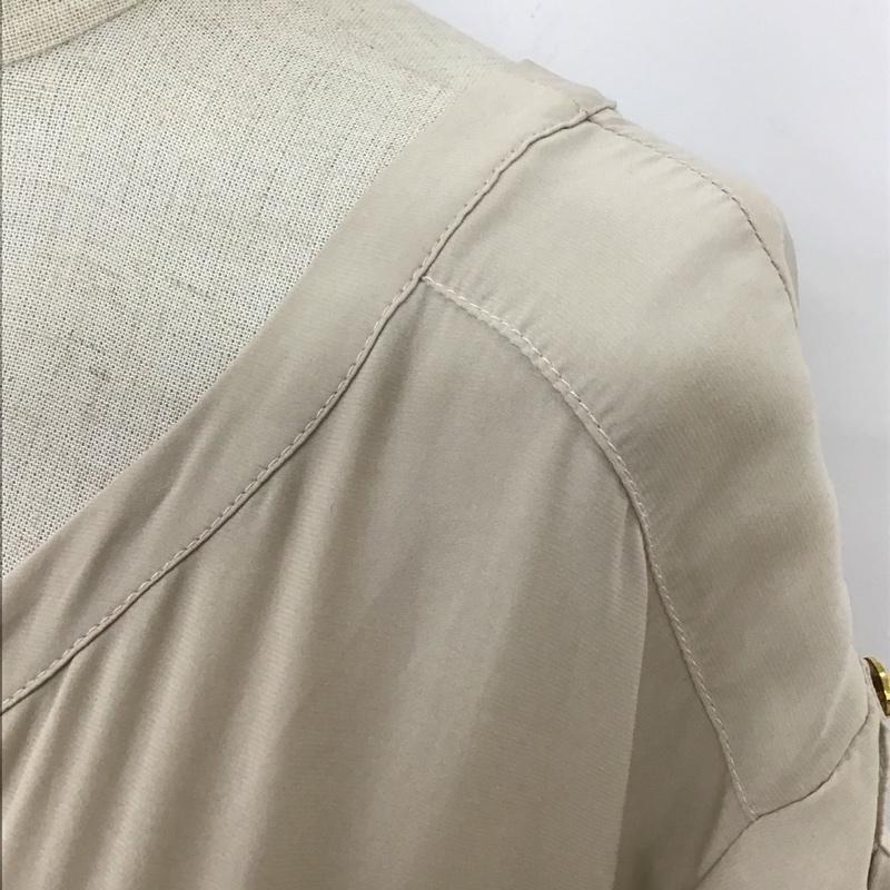 グローブ grove ワンピース ひざ丈スカート 半袖ワンピース フレアスカート ひざ丈 M 無地 ベージュ / ベージュ /  レディース USED 古着 中古 10116331