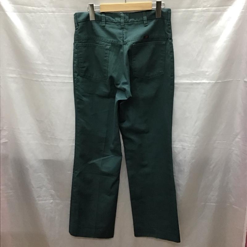 レッドキャップ RED KAP パンツ スラックス スラックスパンツ ワイドパンツ カジュアルパンツ センタータックパンツ 30インチ 無地 緑 / グリーン /  メンズ USED 古着 中古 10116293