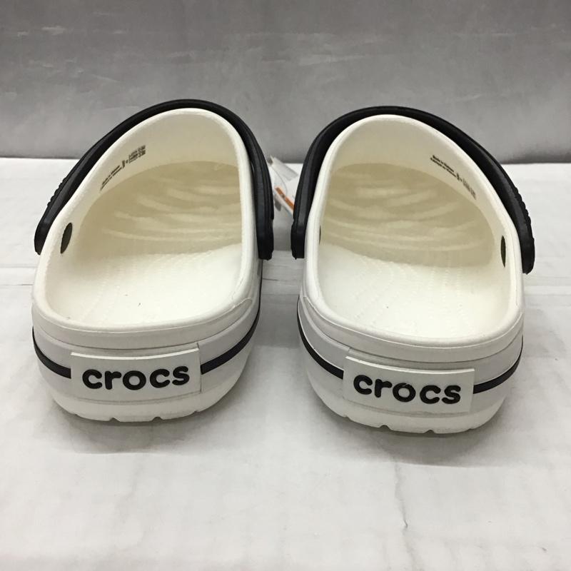 クロックス crocs シューズ シューズ 204537-100 Crocband Clog K 18.5cm キッズ サンダル 18.5cm 無地 白 / ホワイト / X 黒 / ブラック /  ボーイズ USED 古着 中古 10134163