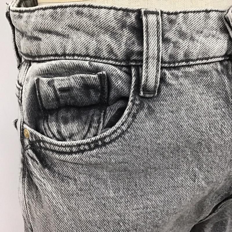ザラ ZARA パンツ デニム、ジーンズ デニムパンツ ストレートパンツ スリムパンツ カジュアルパンツ 34 無地 黒 / ブラック /  レディース USED 古着 中古 10109245