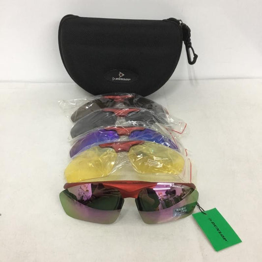 ダンロップ DUNLOP めがね・サングラス サングラス DU-010 スポーツサングラス ミラーレンズ ロゴ、文字 赤 / レッド /  メンズ USED 古着 中古 10140444