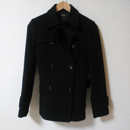 アイシービー ICB コート ピーコート 無地 黒 / ブラック /  レディース USED 古着 中古 10011043