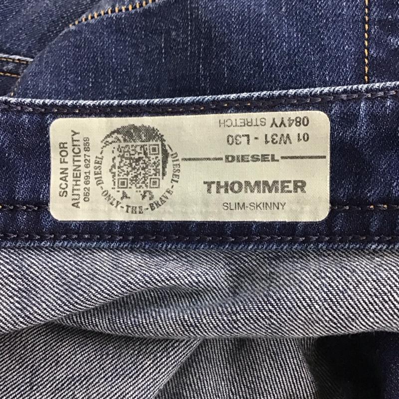 ディーゼル DIESEL パンツ デニム、ジーンズ デニムパンツ スリムパンツ ストレッチパンツ ジーンズ 31インチ ダメージ加工 インディゴ / インディゴ /  メンズ USED 古着 中古 10118241