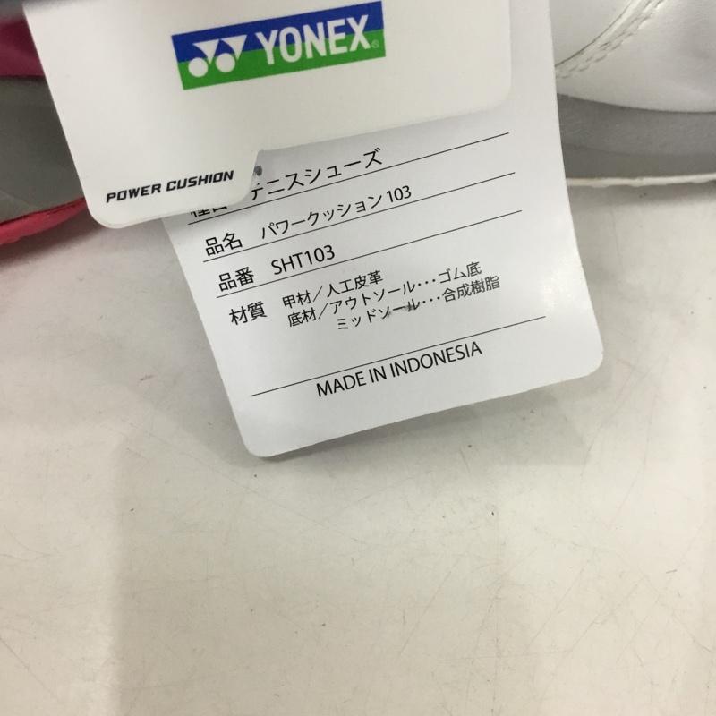 ヨネックス YONEX スニーカー スニーカー SHT103 テニスシューズ パワークッション103 箱有 25cm 25.0cm ロゴ、文字 白 / ホワイト / X 灰 / グレー / X 桃 / ピンク /  レディース USED 古着 中古 10147963