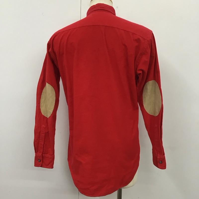 古着 USED シャツ、ブラウス 長袖 長袖シャツ カラーシャツ ポケットシャツ 長袖カットソー 古着 M 無地 赤 / レッド /  メンズ USED 古着 中古 10123781