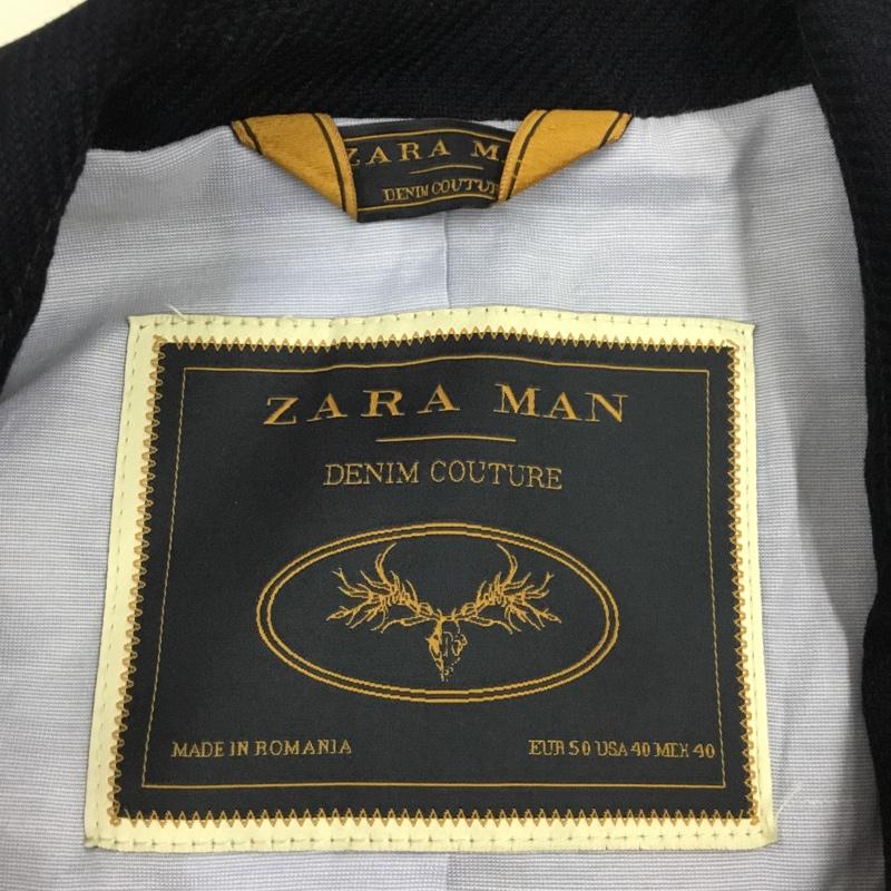 ザラメン ZARA MAN ジャケット、上着 ジャケット、ブレザー カジュアルジャケット カラージャケット ポケットジャケット アウター 無地 紺 / ネイビー /  メンズ USED 古着 中古 10108437