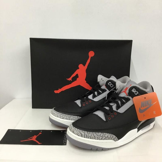 ナイキ NIKE スニーカー スニーカー DN3707 010 AIR JORDAN 3 RETRO 28.5cm 箱有 28.5cm ロゴ、文字 黒 / ブラック / X 灰 / グレー /  メンズ USED 古着 中古 10131580