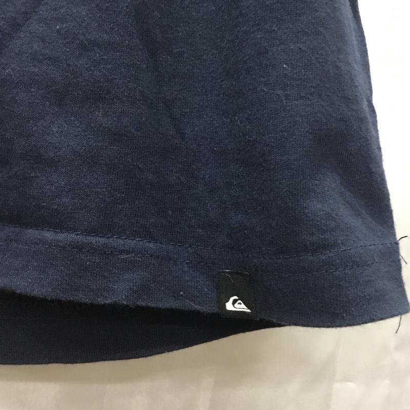 クイックシルバー Quiksilver Tシャツ 半袖 L プリント 紺 / ネイビー /  メンズ USED 古着 中古 10110627