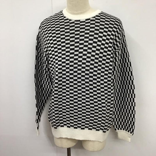 シュプリーム Supreme ニット、セーター 長袖 20SS BackLogoSweater 長袖ニットカットソー セーター L チェック 白 / ホワイト / X 黒 / ブラック /  メンズ USED 古着 中古 10115394
