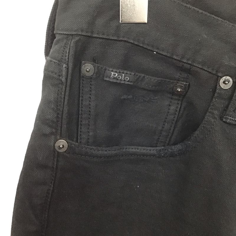 ポロラルフローレン POLO RALPH LAUREN パンツ デニム、ジーンズ デニムパンツ スリムパンツ カジュアルパンツ ストレッチパンツ 30インチ 無地 黒 / ブラック /  メンズ USED 古着 中古 10139885
