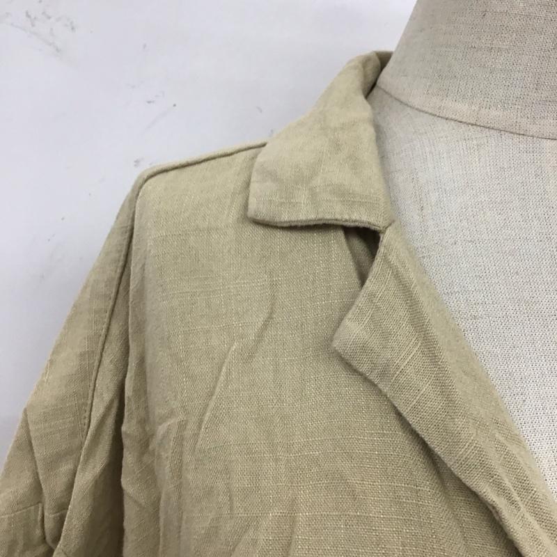 ニコアンド niko and... シャツ、ブラウス 半袖 M 無地 ベージュ / ベージュ /  レディース USED 古着 中古 10121217