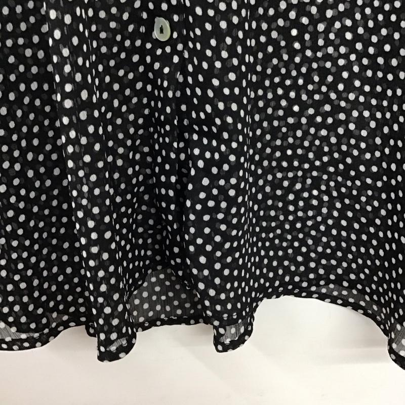 ザラ ZARA シャツ、ブラウス 長袖 シアーシャツ ブラウス L ドット 黒 / ブラック /  レディース USED 古着 中古 10136906
