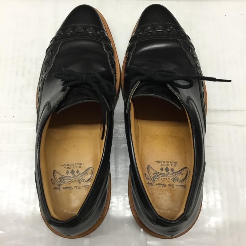 フラットヘッド The Flat Head 革靴 革靴 RJB ステッチ 8 無地 黒 / ブラック /  メンズ USED 古着 中古 10113962