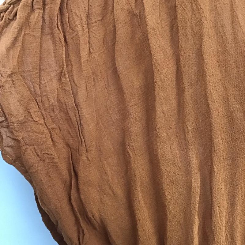 ザラ ZARA ワンピース ロングスカート 9878 222 732 Vネック S 無地 茶 / ブラウン /  レディース USED 古着 中古 10109491