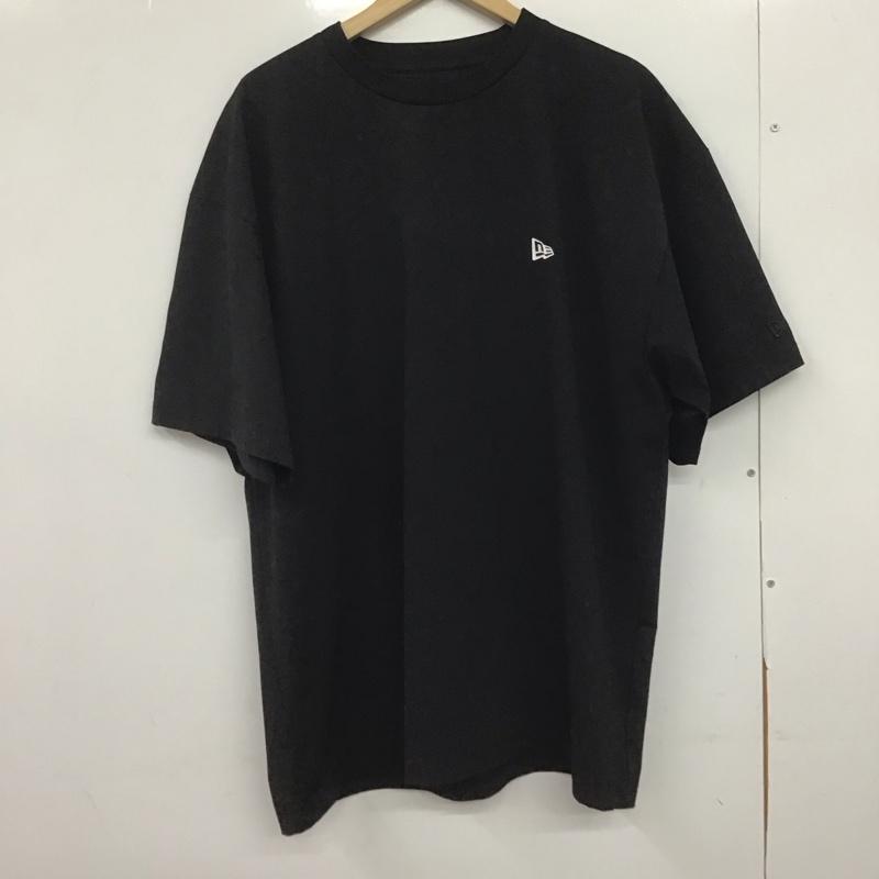 ニューエラ NEW ERA Tシャツ 半袖 半袖カットソー プリントTシャツ クルーネックカットソー XL ロゴ、文字 黒 / ブラック /  メンズ USED 古着 中古 10146764