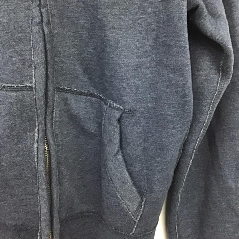 アバクロンビーアンドフィッチ ABERCROMBIE&FITCH パーカー 長袖 ジップアップパーカ XL ロゴ、文字 紺 / ネイビー /  メンズ USED 古着 中古 10145726
