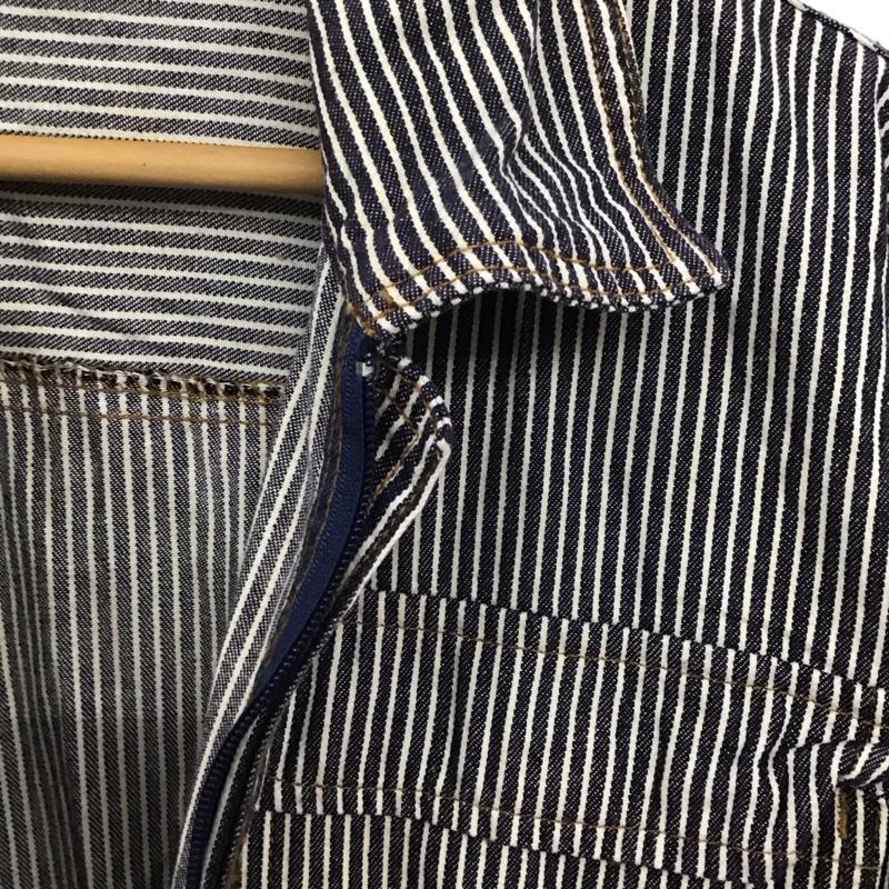 古着 USED ワンピース・ドレス・オールインワン ワンピース・ドレス・オールインワン オールインワン つなぎ ワークパンツ カジュアルパンツ 長袖 ヒッコリー ストライプ 白 / ホワイト / X インディゴ / インディゴ /  メンズ USED 古着 中古 10109115