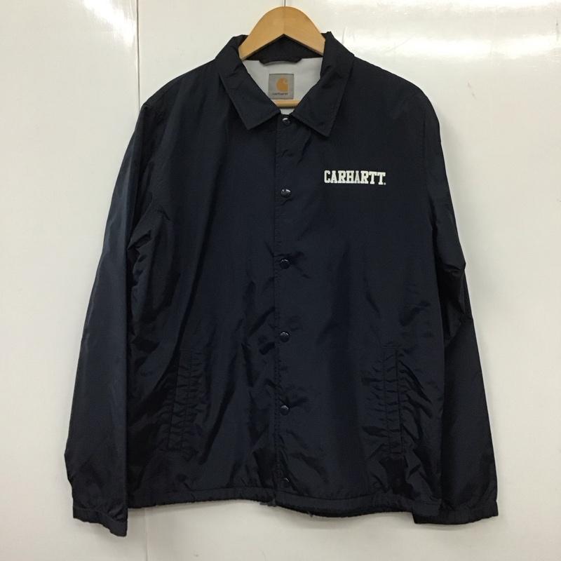 カーハート Carhartt ジャケット、上着 ジャケット、ブレザー ナイロンジャケット カジュアルジャケット アウター M ロゴ、文字 紺 / ネイビー /  メンズ USED 古着 中古 10132635