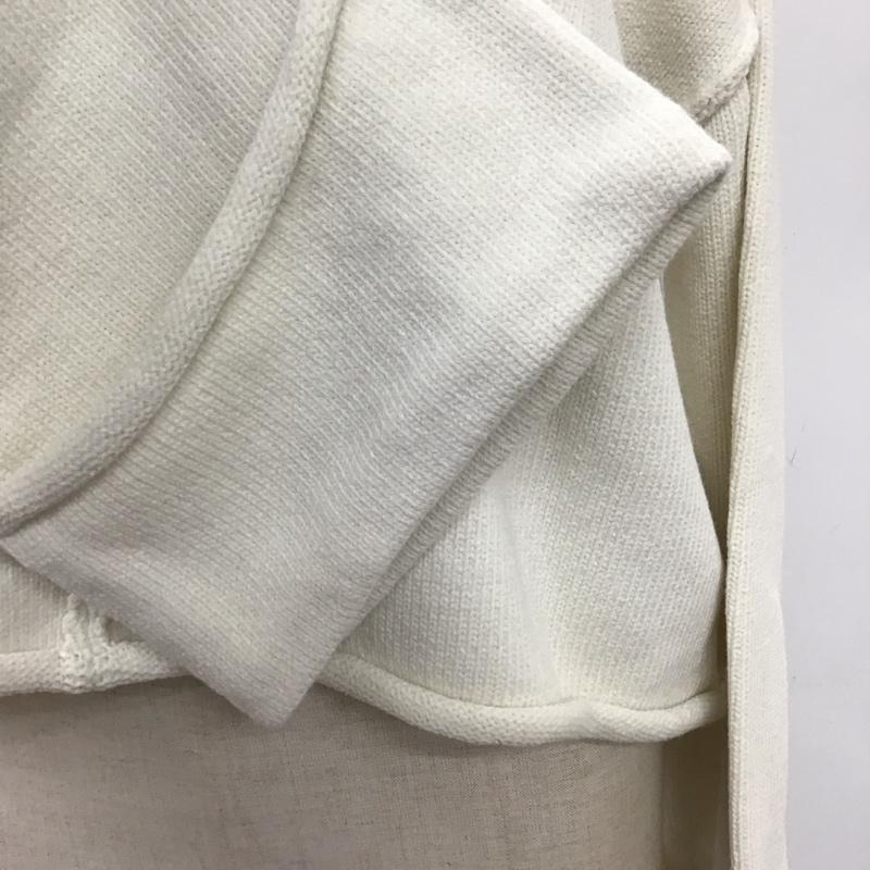 スライ SLY ニット、セーター 長袖 030EAA70-5530 ROLL UP SHORT TOPS ショート丈 タグ付き FREE 無地 白 / ホワイト /  レディース USED 古着 中古 10121106