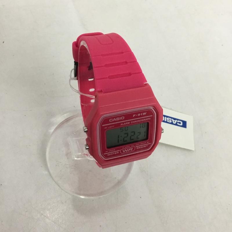 カシオ CASIO 腕時計 デジタル F-91WC F-91WC-4AEF チープカシオ チプカシ 無地 桃 / ピンク /  メンズ USED 古着 中古 10144077