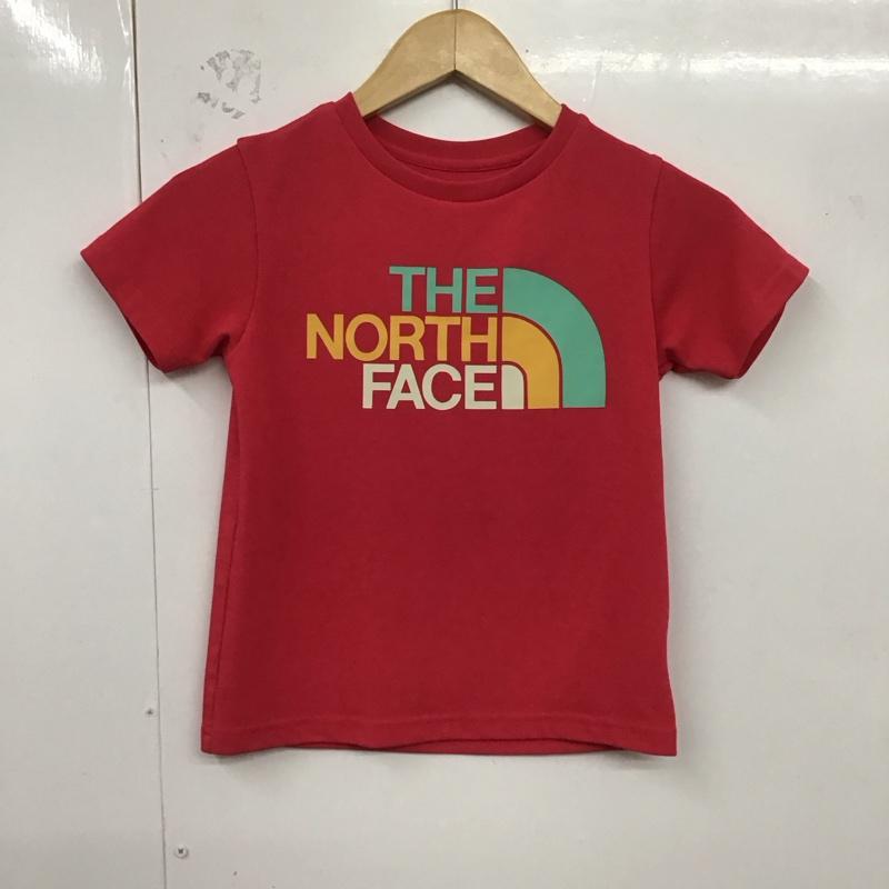 ザノースフェイス THE NORTH FACE Tシャツ 半袖 半袖カットソー プリントTシャツ クルーネックカットソー 130cm ロゴ、文字 赤 / レッド /  ボーイズ USED 古着 中古 10124131