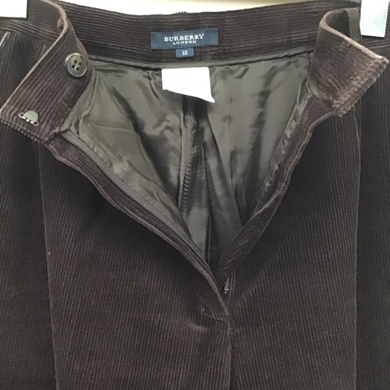 バーバリーロンドン Burberry London パンツ スラックス コーデュロイ 無地 茶 / ブラウン /  レディース USED 古着 中古 10139963