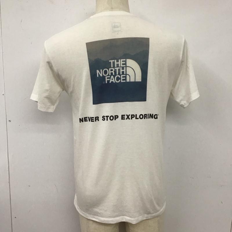 ザノースフェイス THE NORTH FACE Tシャツ 半袖 nt31702z 半袖カットソー プリントTシャツ クルーネック M ロゴ、文字 白 / ホワイト /  メンズ USED 古着 中古 10124912
