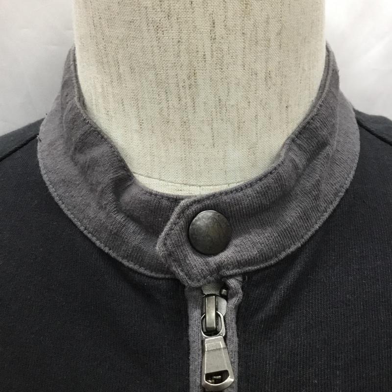 ユナイテッドアローズグリーンレーベルリラクシング UNITED ARROWS green label relaxing ジャケット、上着 ジャケット、ブレザー ジップアップジャケット ジャンパー ジャケット カジュアルジャケット M ボーダー柄 黒 / ブラック / X 灰 / グレー /  メンズ USED 古着 中古 10108773