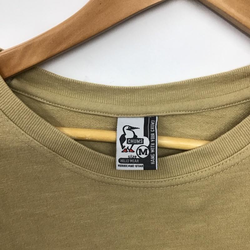 チャムス CHUMS カットソー 長袖 長袖カットソー クルーネックカットソー プリントカットソー M ロゴ、文字 ベージュ / ベージュ /  メンズ USED 古着 中古 10144948