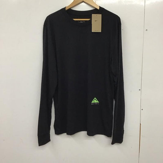 ナイキ NIKE カットソー 長袖 dm5426-010 トレイルロングスリーブトップ 長袖カットソー XL ロゴ、文字 黒 / ブラック /  メンズ USED 古着 中古 10136841