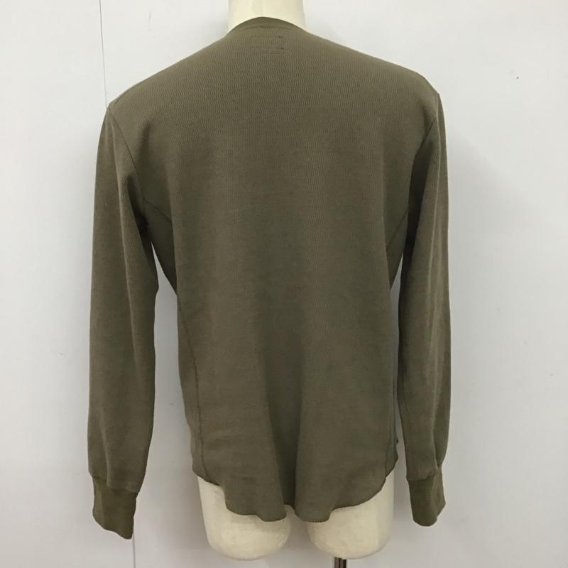ティーエムティー TMT カットソー 長袖 長袖ヘンリーネックカットソー 裏地ボア 長袖カットソー XL 無地 カーキ / カーキ /  メンズ USED 古着 中古 10126510