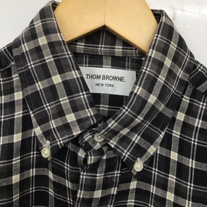 トムブラウン THOM BROWNE シャツ、ブラウス 長袖 長袖シャツ チェックシャツ カラーシャツ ボタンダウンシャツ 2 チェック マルチカラー / マルチカラー /  メンズ USED 古着 中古 10140287