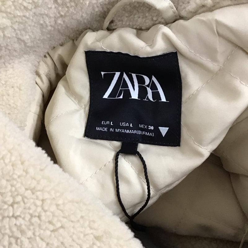 ザラ ZARA ジャケット、上着 ジャンパー、ブルゾン L 無地 ベージュ / ベージュ /  レディース USED 古着 中古 10125023