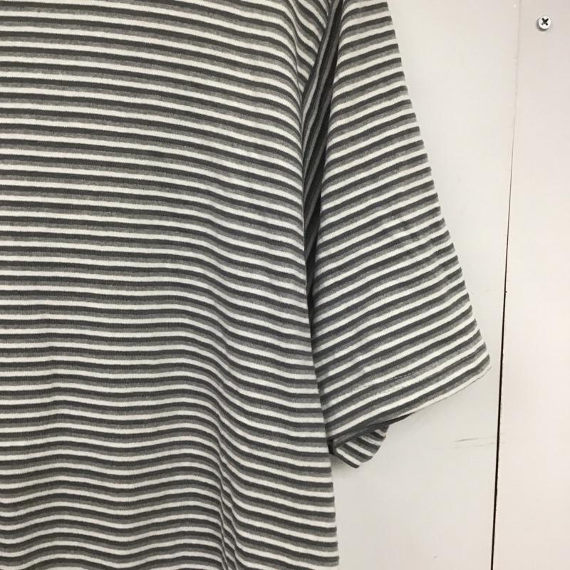 ピューリタン PURITAN Tシャツ 半袖 半袖カットソー プリントTシャツ クルーネックカットソー ボーダー柄 灰 / グレー /  メンズ USED 古着 中古 10148548