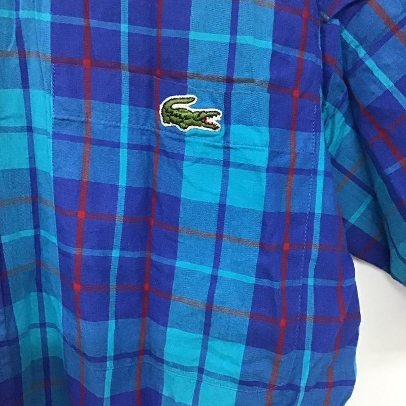 ラコステ LACOSTE シャツ、ブラウス 半袖 半袖シャツ チェックシャツ カラーシャツ ボタンダウンシャツ 38 チェック マルチカラー / マルチカラー /  メンズ USED 古着 中古 10139730