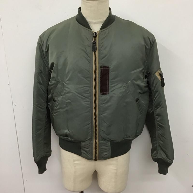 古着 USED ジャケット、上着 ジャケット、ブレザー c.c.masters ジップアップジャケット アウター フライトジャケット M 無地 カーキ / カーキ /  メンズ USED 古着 中古 10125098