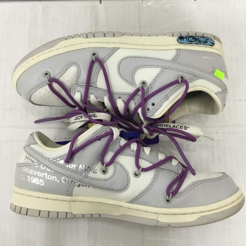 ナイキ NIKE スニーカー スニーカー DM1602-107 DUNK LOW OFF-WHITE 26cm 箱有 26.0cm ロゴ、文字 白 / ホワイト / X 灰 / グレー / X 紫 / パープル /  メンズ USED 古着 中古 10109884