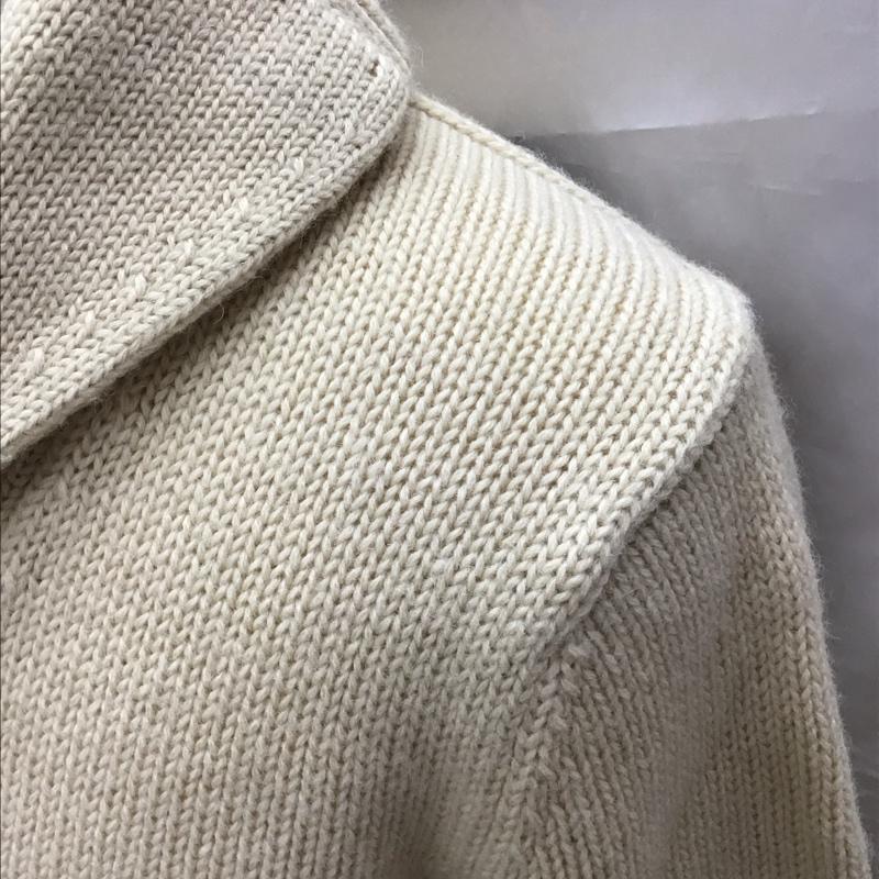 エディーバウアー Eddie Bauer ジャケット、上着 ジャケット、ブレザー 長袖ニットジャケット 前開きニットカーディガン カジュアルジャケット M ロゴ、文字 ベージュ / ベージュ /  メンズ USED 古着 中古 10113228