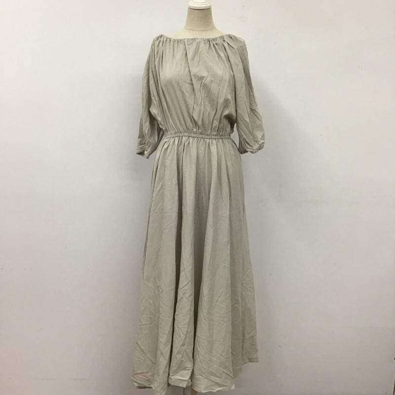 ラウアー LAUIR ワンピース ロングスカート ギャザー M 無地 灰 / グレー /  レディース USED 古着 中古 10115335