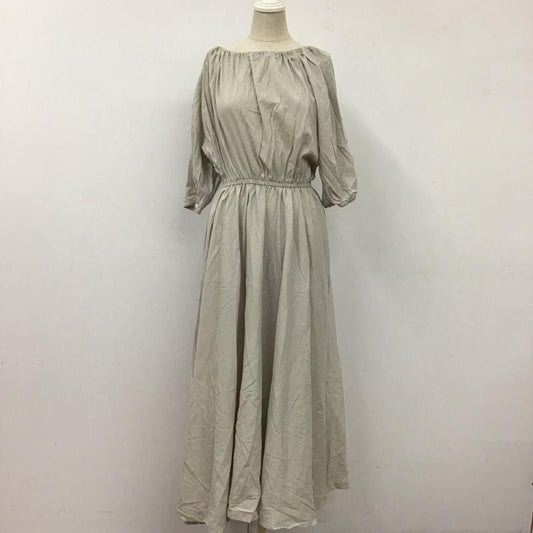 ラウアー LAUIR ワンピース ロングスカート ギャザー M 無地 灰 / グレー /  レディース USED 古着 中古 10115335