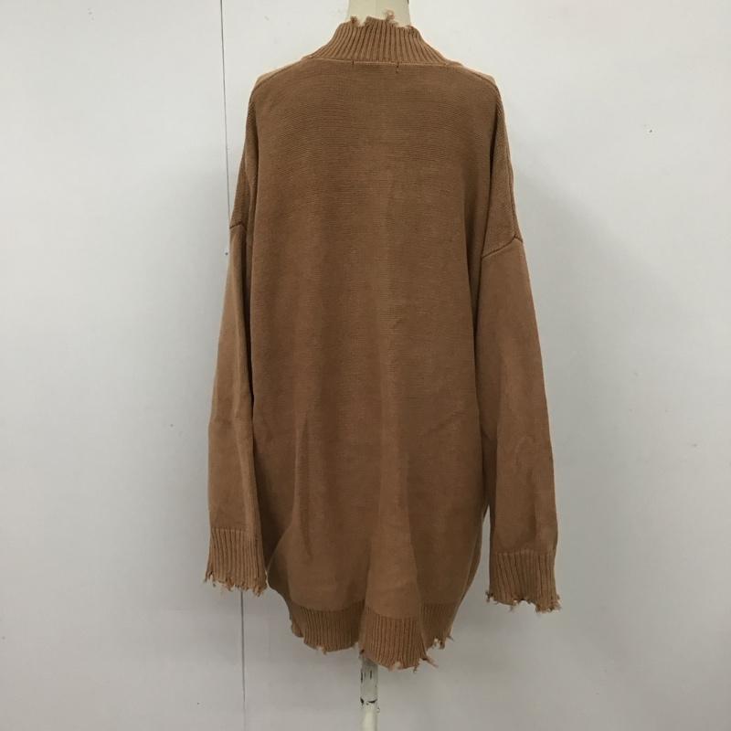 ジーナシス JEANASIS カーディガン 長袖 js062971ad FREE 無地 茶 / ブラウン /  レディース USED 古着 中古 10121188