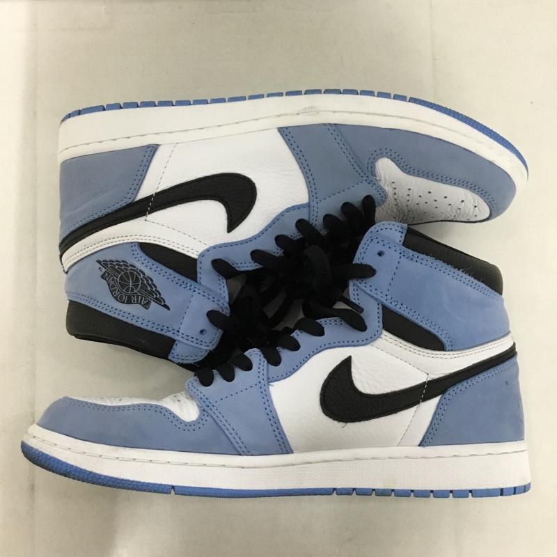 ナイキ NIKE スニーカー スニーカー 555088 134 AIR JORDAN 1 RETRO HIGH OG 28cm 箱有 28.0cm ロゴ、文字 白 / ホワイト / X 黒 / ブラック / X 水色 / ライトブルー /  メンズ USED 古着 中古 10145596