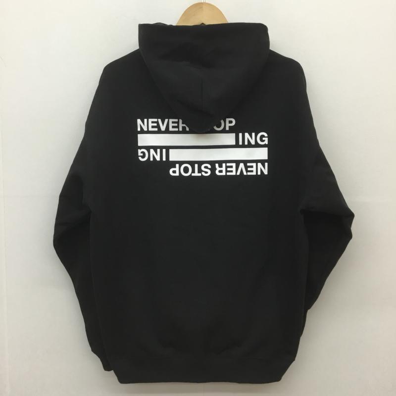 ザノースフェイス THE NORTH FACE パーカー 長袖 NEVER STOP ING HOODIE ネバー ストップ アイエヌジー フーディーパーカー NT12443 タグ付 M ロゴ、文字 黒 / ブラック /  メンズ USED 古着 中古 10108202