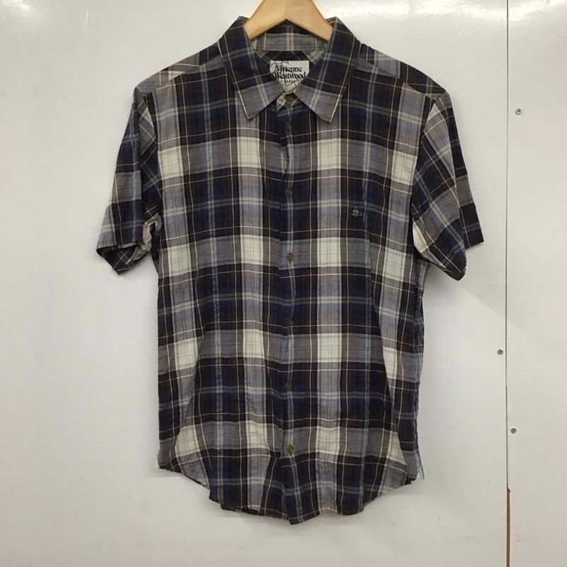 ヴィヴィアンウエストウッドマン Vivienne Westwood MAN シャツ、ブラウス 半袖 半袖シャツ チェックシャツ カラーシャツ 46 チェック マルチカラー / マルチカラー /  メンズ USED 古着 中古 10133233