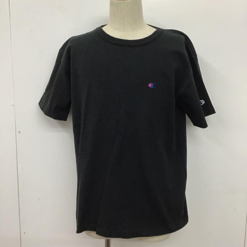チャンピオン Champion Tシャツ 半袖 L 無地 黒 / ブラック /  メンズ USED 古着 中古 10107997