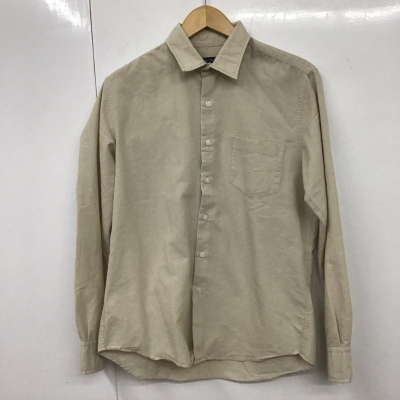 ナノユニバース nano・universe シャツ、ブラウス 長袖 M 無地 ベージュ / ベージュ /  メンズ USED 古着 中古 10131061