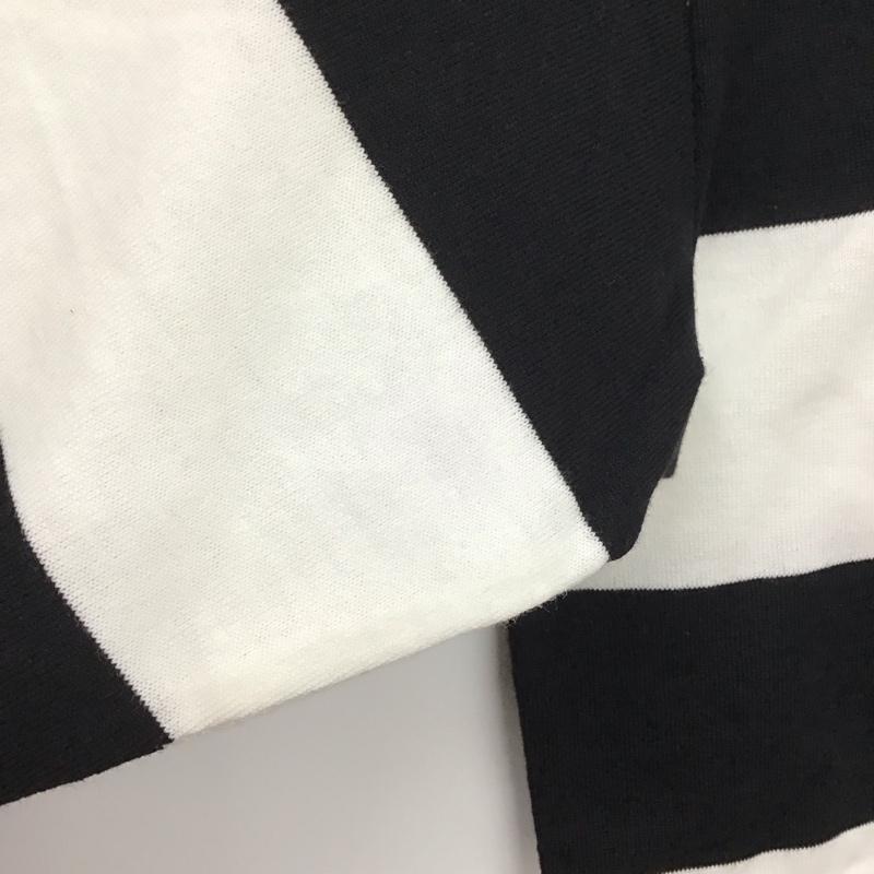 ウエアハウス WAREHOUSE カットソー 長袖 長袖カットソー プリントカットソー クルーネック ボーダー 40 ボーダー柄 白 / ホワイト / X 黒 / ブラック /  メンズ USED 古着 中古 10130487