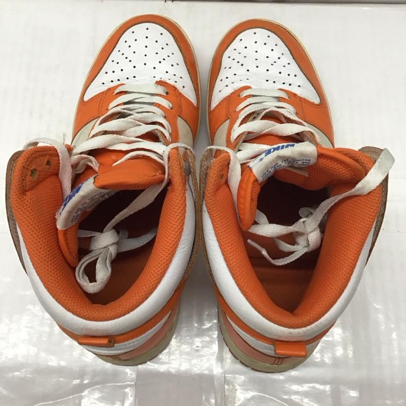 ナイキ NIKE スニーカー スニーカー 317982-181 DUNK HIGH 27.5cm 27.5cm ロゴ、文字 白 / ホワイト / X 橙 / オレンジ /  メンズ USED 古着 中古 10113034