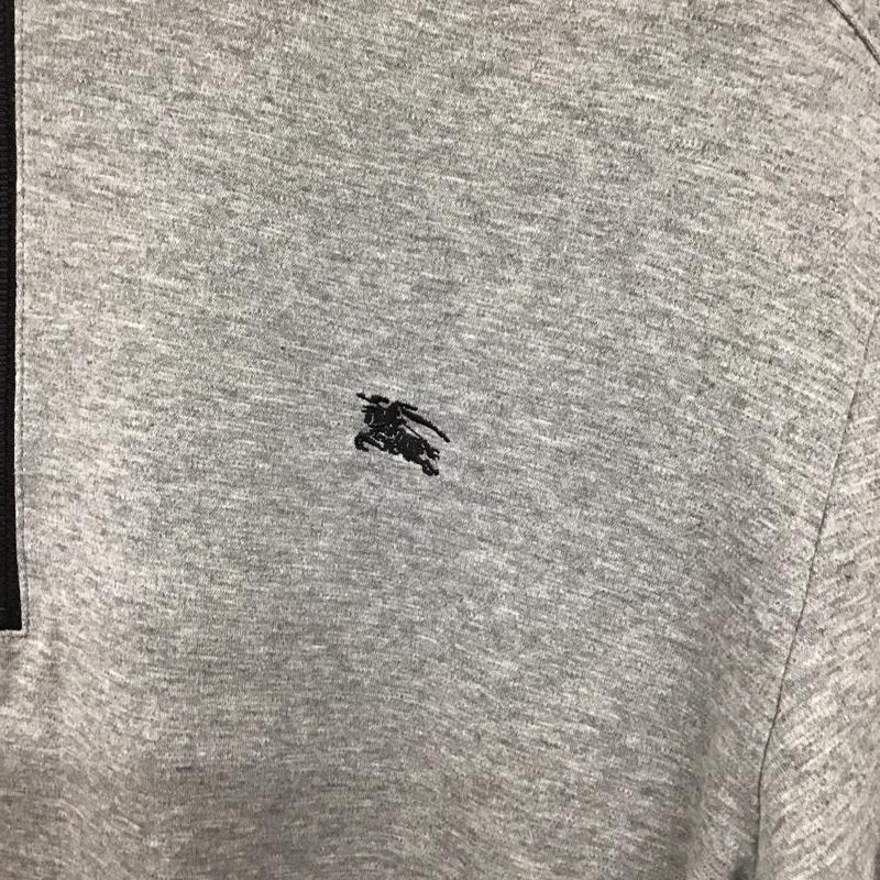 バーバリーブラックレーベル BURBERRY BLACK LABEL Tシャツ 長袖 ハーフジップ 2 無地 灰 / グレー /  メンズ USED 古着 中古 10130163